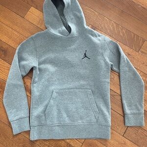 Gray youth Jordan Hoodie with Logo
